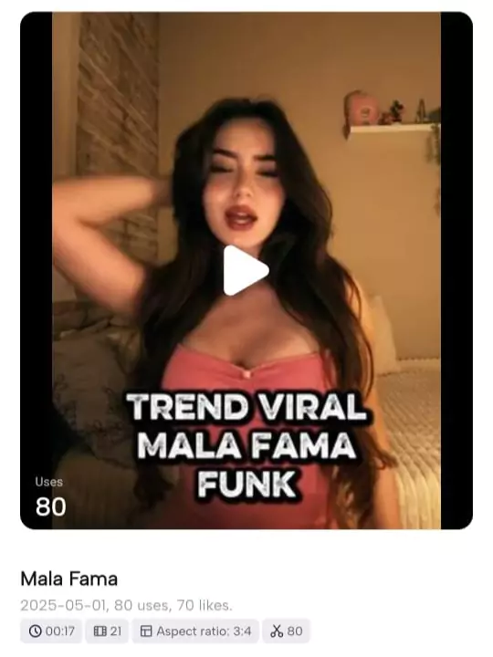 Mala Fama Funk CapCut Template